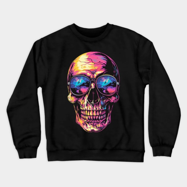 cool skull Crewneck Sweatshirt by Ninja banana